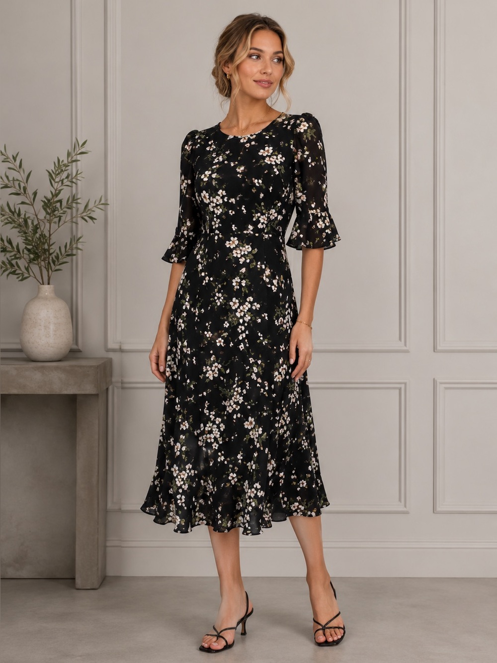 NEW Reformation Carolena Midi Dress Size 4 B1109